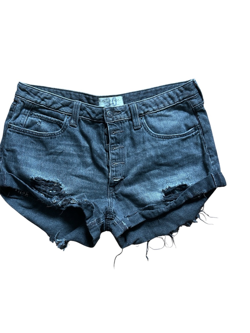 Free People Romeo Rolled CutOff Mid Rise Shorts - Picture 3 of 5